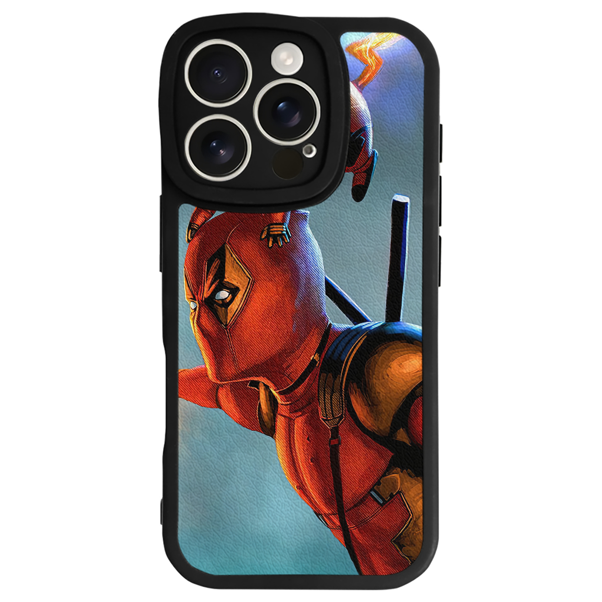（画像用） Deadpool デッドプール 【iPhone 16シリーズ対応】シリコンスマホケース（レザー調） 材質：シリコン